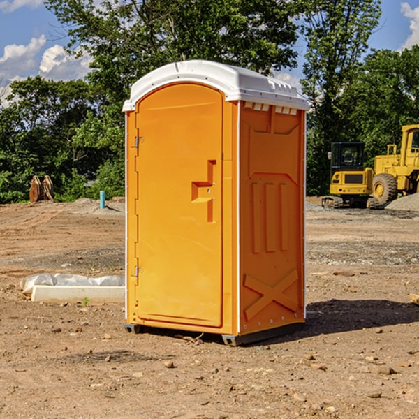 how often are the porta potties cleaned and serviced during a rental period in Pendleton